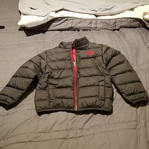 Boys Grey Northface Puffer Coat